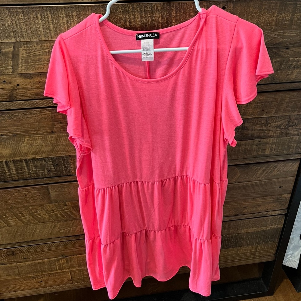 Bright pink top size xl